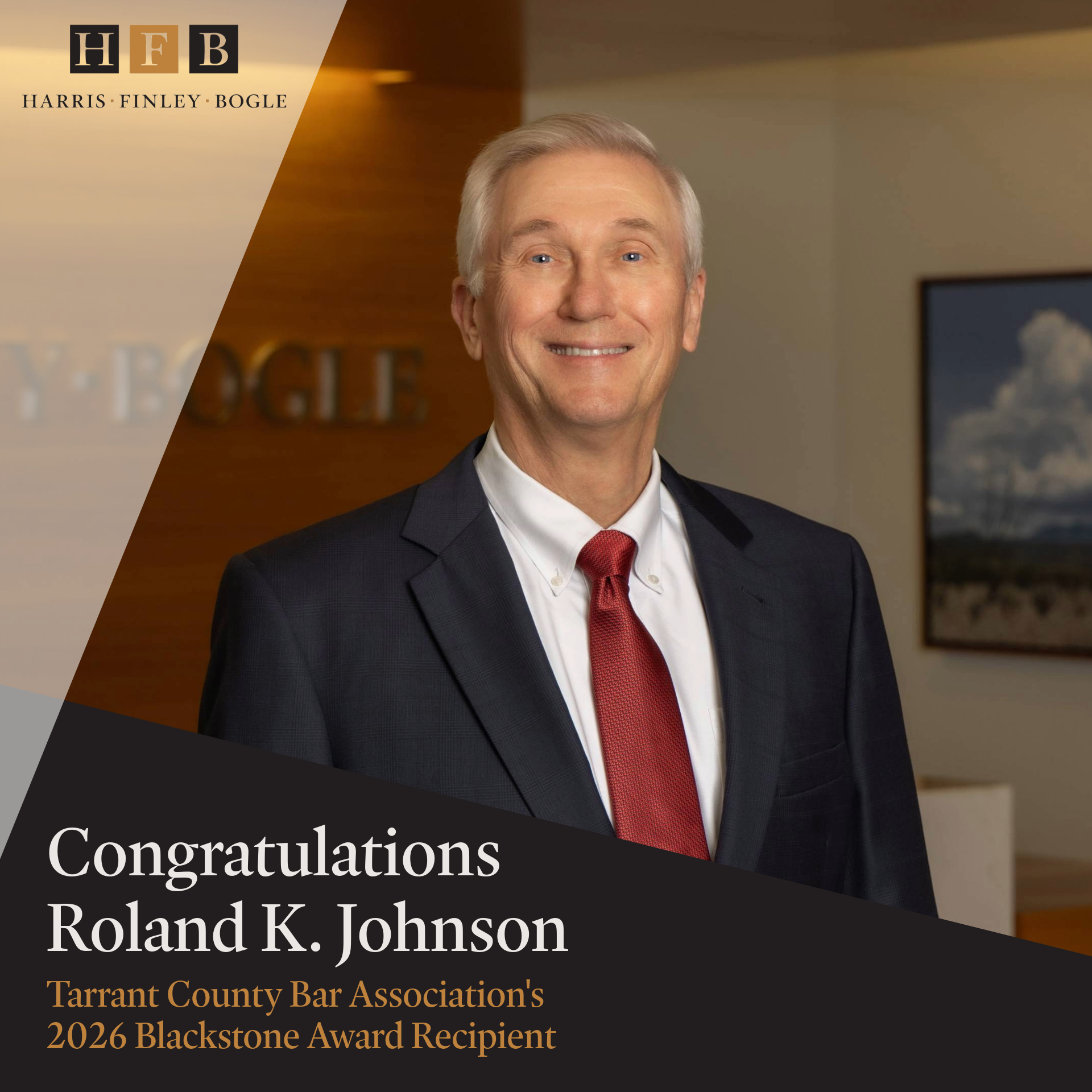 Roland K. Johnson Named 2026 Blackstone Award Recipient